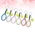 thumbnail image 2 of EeaseMX 6 llaveros de raqueta de tenis, delicados, para bolso, bolso, colgante, adorno colgante, regalo creativo (dorado, plateado, morado, verde, rojo y azul), 2 of 7
