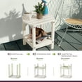 thumbnail image 6 of LovoIn Patio Garden Side Table With 2 Layer Storage,Outdoor End Tables for Your Adirondack Chair - White, 6 of 9