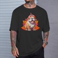 thumbnail image 2 of Turkey English Bulldog Fall Autumn Leaf Thanksgiving TShirt, 2 of 6