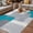 Blue, variant on Red Grey Outdoor Rug for Patio/Deck/Porch, Non-Slip Large Area Rug 5 x 8 Ft, Abstract Geometric Color Block Oil Painting Indoor Outdoor Rugs Washable Area Rugs, Reversible Camping Rug Carpet Runner