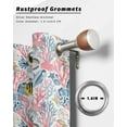 thumbnail image 6 of nqOlkjepod Outdoor Curtains for Patio Waterproof, Pink Blue Coral Outdoor Privacy Panels Grommet, Coastal Summer Beach Fish Ocean Blackout Outside Curtains for Porch/Cabana/Pergola 54"x108", 1 Panel, 6 of 8