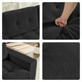 thumbnail image 5 of ZAFLY 2 in 1 Convertible Loveseat, Futon Sleeper Sofa Bed, Floor Couch for Small Space - Black, 5 of 6