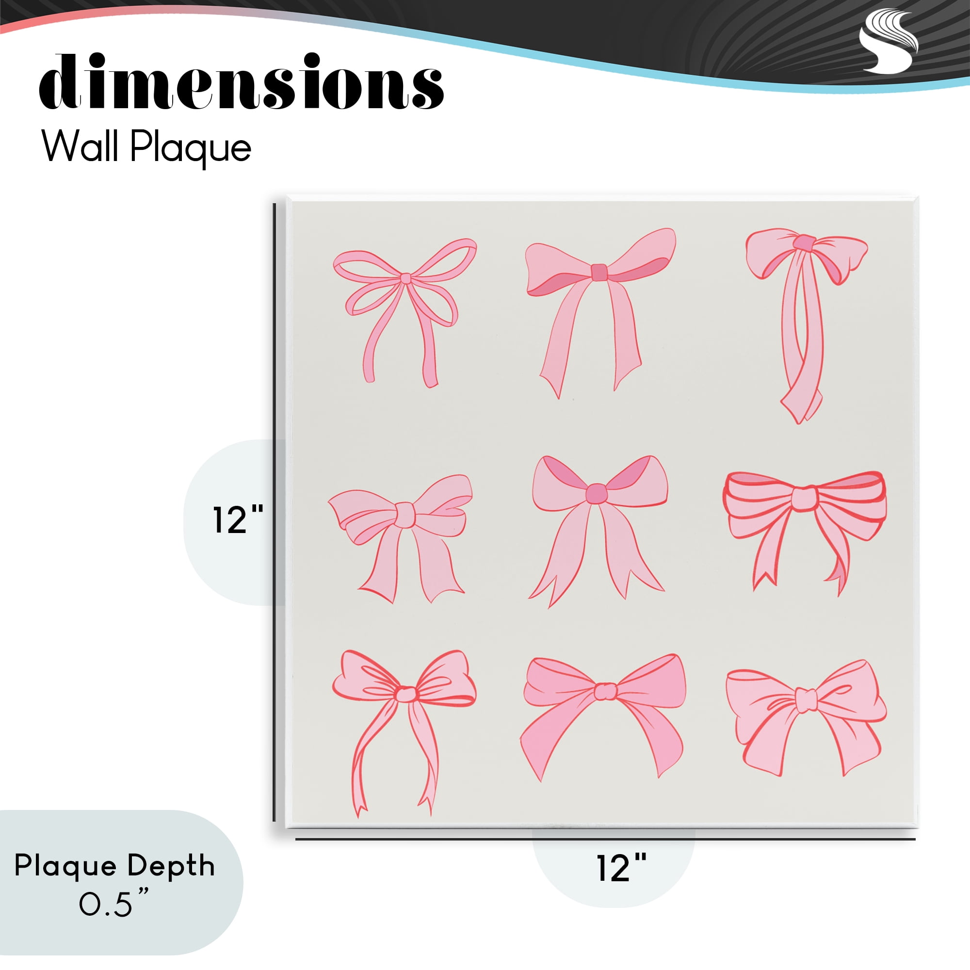 Stupell Industries Pink Coquette Ribbons Wall Plaque Art, design by Emily Navas