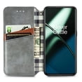 thumbnail image 2 of Allytech Flip Wallet Case for OnePlus 12R, Premium PU Leather Luxury Case with Kickstand & Card Slots, Magnetic Closure Inner Soft TPU Shockproof Protective Case for Women Men - Gray, 2 of 5
