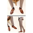 thumbnail image 6 of Santimon Men Dress Shoes Wingtip Casual Monk Shoes for Wedding Prom Party Formal Occasions Brown US 10, 6 of 6
