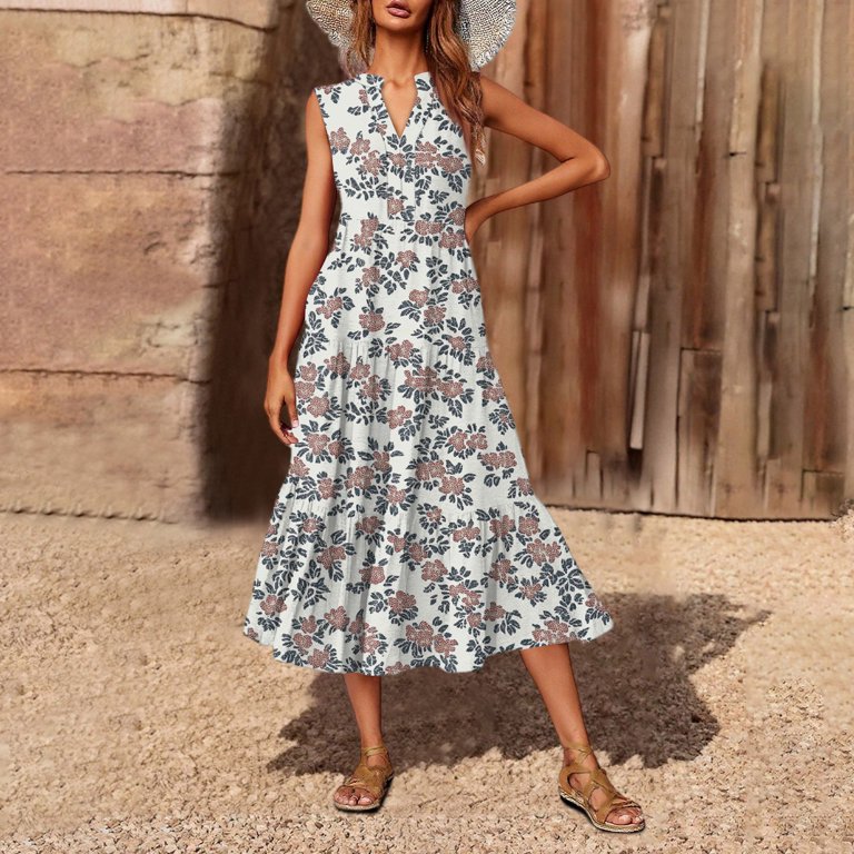 boho summer midi dress Baltic Born Womens Spell Boho Midi Dress | Topaz + Blush Floral