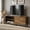 Brown, variant on Aukfa Mid-Century Modern TV Stand for TVs up to 65", Wood Entertainment Center with 2 Doors, Low Profile Media Console,Walnut