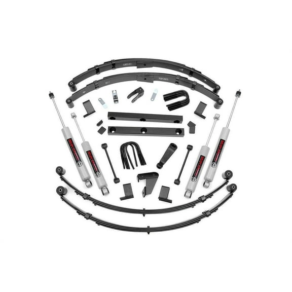 Rough Country 4" Lift Kit (fits) 1987-1995 Jeep Wrangler YJ | Power Steering | N3 Shocks | Suspension System | 620N2