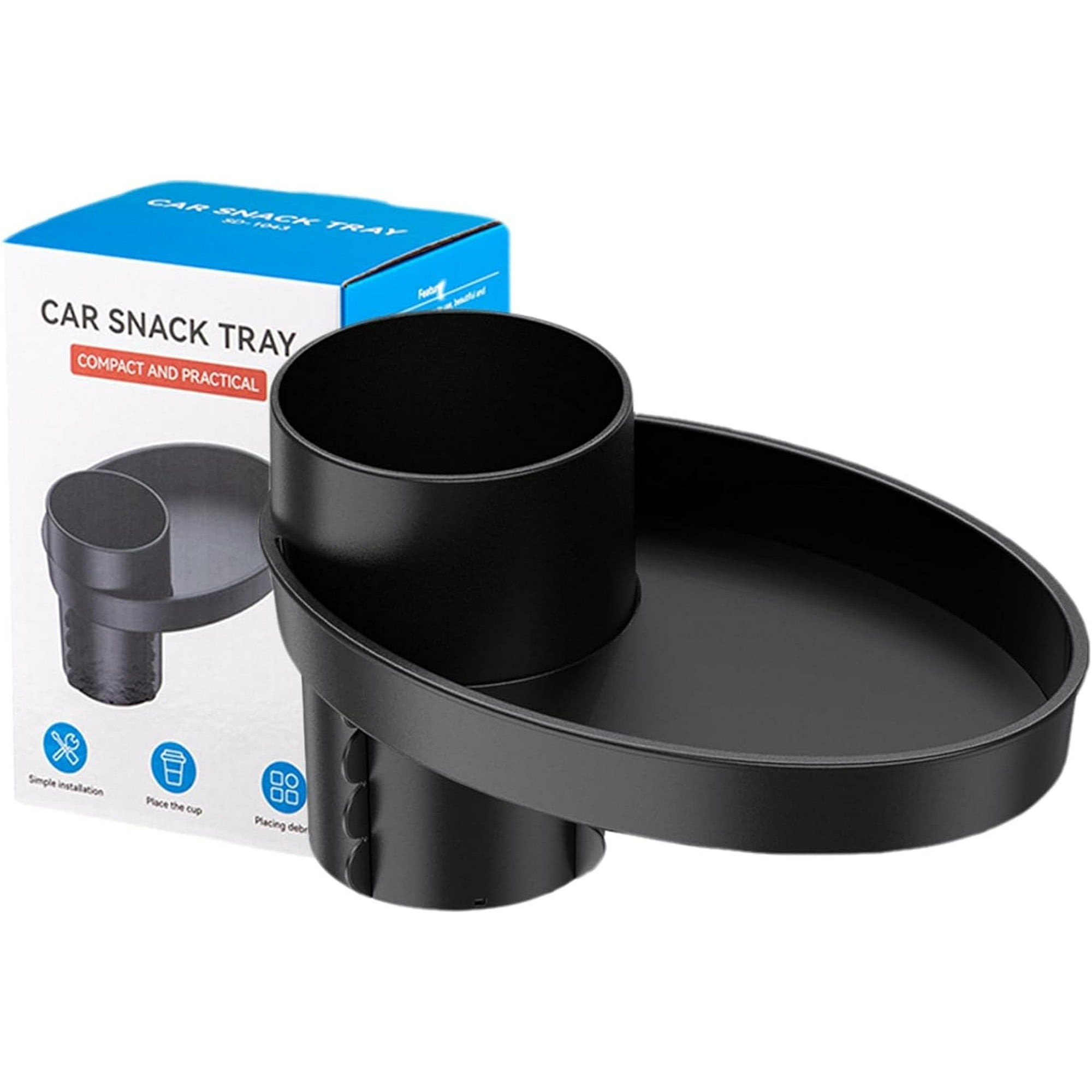 Car Seat Cup Holder Snack Tray : Portable Travel Tray for Kids Car Seat,Universal Stroller Snack Tray for Placing Snacks, Cups and Toys,Road Trip Car Seat Tray for Toddler for Eating