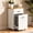 white, variant on Pull Out Trash Can Cabinet for Double 7 Gallon or 13 Gallon Bin, Freestanding Kitchen Trash Bin Cabinet with Drawer, Pet Proof Hidden Garbage & Recycling Storage for Laundry & Living Room, Black