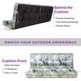 thumbnail image 3 of YLLN Porch Swing Cushions With Backrest, 4" Thicken Waterproof Outdoor Bench Cushion, Patio Swing Cushion Replacement, For Outdoor Indoor Garden Furniture, Only Cushion（40" x 71",Bamboo Leaf）, 3 of 9