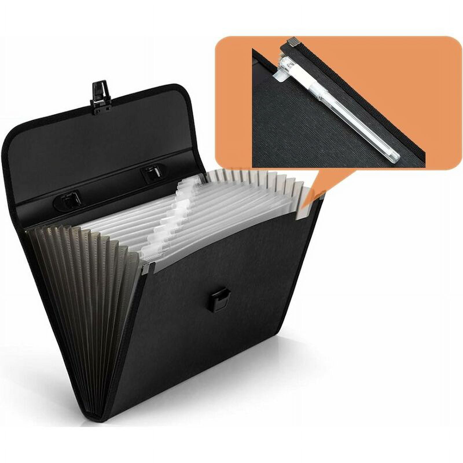 Classeur Porte-Documents A4 - 13 Poches, Fermeture Élastique - Organiseur Pour Bureau, École, Maison