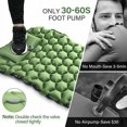 thumbnail image 5 of Camping Sleeping Pad, Blue Ultralight Inflatable Mat For Backpacking, Self-inflating With Pillow, 6cm Thick Ergonomic Design, Quick Inflate Deflate, Ripstop Nylon Fabric, Compact Easy Carry, 5 of 5
