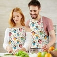 thumbnail image 3 of Colorful Princess Flower Fairy Pattern Apron-Garden Aprons for Women with Pockets-Cotton Linen Waterproof Kitchen Cooking Gardening Aprons Adjustable for Kitchen,Cooking,BBQ and Salon 33x27 Inch, 3 of 7
