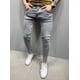 thumbnail image 4 of Color Sólido Stretch Casual Slim Fit Jeans Hombre, 4 of 5