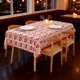thumbnail image 4 of Aooww Valentines Tablecloth，Red Heart Table Cloth，Washable Easy Care Reusable Table Cover，Anniversary Party Table Decoration for Dining Party,B, 4 of 6