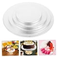 thumbnail image 3 of OULII 4pcs Cake Cardboard Rounds Cake Base Boards Display Silver Corrugated Paper for Bakeries, 3 of 8