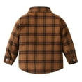 thumbnail image 6 of MEZZALL Toddler Boys Girls Shirt Coat Jacket Plaid Long Sleeve Kids Lapel Button Tops Outwear Cozy Dailywear, Coffee, 2-3 Years, 6 of 6
