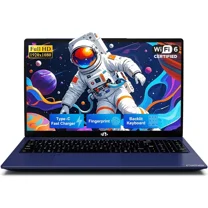 15.6" FHD Laptop Computer, Intel Pentium N150 (Beat i3-1115G4, 4-Core Up to 3.4GHz), Laptop with Backlit Keyboard 65W GaN Type-C Fingerprint 8GB RAM 256GB SSD, for Home-Student and Business