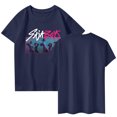 thumbnail image 1 of Pop cazadora para niña Demo-n Hunters Round-Neck Printed Anime Trio Poster T Shirt （Navy）, 1 of 3
