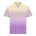 thumbnail image 4 of COSFO Gradient Mens Summer Shirts Casual Collared Short Sleeve Pullover Loose Button T Shirts for Man, 4 of 6