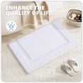 thumbnail image 6 of PABUBE Traditional Soft White Microfiber Shag Bath Mat, 24"x60", Non-Slip and Absorbent Bathroom Rug for Bathroom Floor, Quick Dry, Machine Washable, 6 of 11