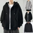 thumbnail image 5 of CENL Mens Casual Classic Hooded Jacket Coat Solid Color Hoodie Thin Sweatshirt Tops, 5 of 6