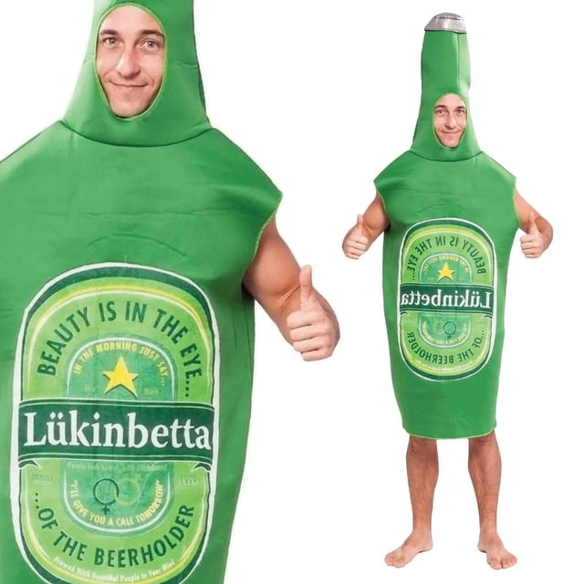Botella de cerveza ligera Costume Rasta Imposta, color verde y blanco