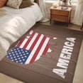 thumbnail image 4 of Area Rugs 2.7'x5', US Independence Day Carpet for Living Room Bedroom Dining Room, Retro American Flag Wood Brown Throw Kitchen Rugs Non Slip Washable Rectangle Indoor Outdoor Rugs, 4 of 8