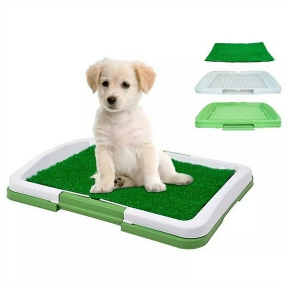 Aruwei Dog Grass Potty - Portable Pet Pee Pad, Reusable Training Pads with Toilet Tray, Artificial Grass Potty for Dogs