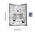 thumbnail image 2 of 120x80cm Halloween DIY Coloring Throw Blanket For Adults Washable Bed Cover With 50ml Marker Pens Black Tone, 2 of 6