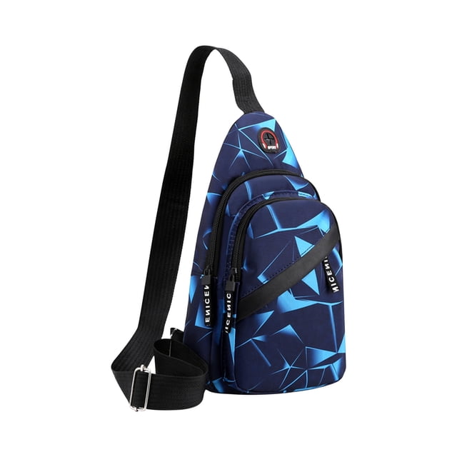 Fiudx Bolsa de Pecho para Hombre, Ligera, para Deportes Al Aire Libre, con Múltiples Compartimentos, Práctica Estructura de Doble Capa, Ideal para Viajes y Ocio, de Nailon Resistente, Tamaño 25 X 18