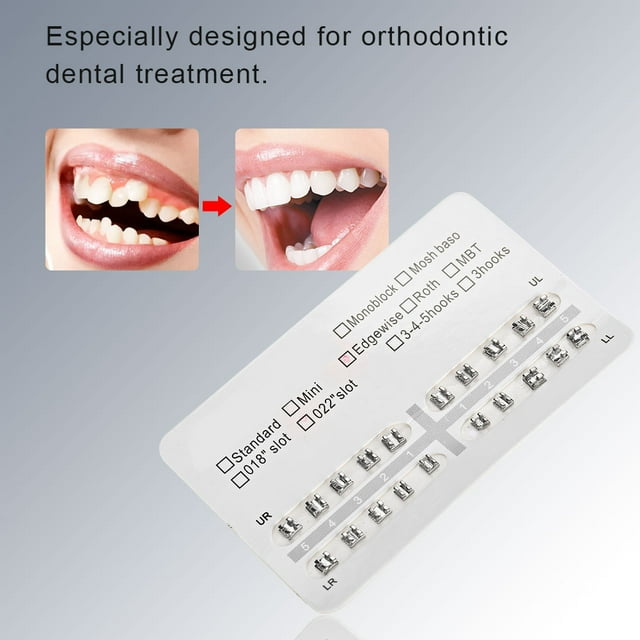 Soportes de ortodoncia dental NikouMX 10 Paquetes de Metal