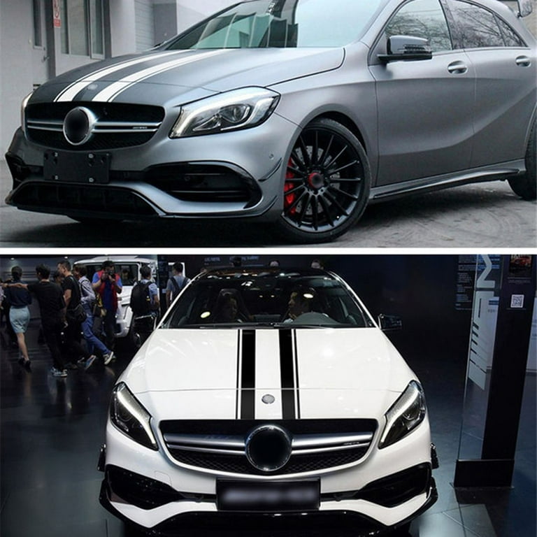 2PCS Car Side Stickers Body Decals Sticker Long Stripes For Mercedes B