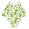 thumbnail image 5 of Cotton Baby Onsies, Cute Forest Green Limes Unisex Newborn Baby Long Sleeve Bodysuit Infant Outfit Toddler Baby Boy Clothes for Boys Girls, 5 of 7