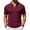 Wine, variant on Men'S Textured Knit Half Zip Collared Short Sleeve Polo Shirt Retro Casual Tops For Summer Daily Wear And Golf Sports,Black,XXXL