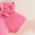 thumbnail image 5 of CAUYDY Baby Girl Summer Outfits for Toddler Fly Sleeve Romper & Cute Print Overall Dress & Headband 3PCS Clothes Set for Newborn Infant Girls 12-24 Months (Sizes 9-12 Months,H3-Hot Pink), 5 of 9