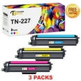 thumbnail image 1 of Toner Bank 3-Pack Compatible Toner Cartridge for Brother TN-227 HL-L3210CW L3230CDW L3710CDW L3270CDW DPC-L3550CDW MFC-L3710CW L3750CDW L3770CDW Printer Ink (Cyan, Magenta, Yellow), 1 of 7
