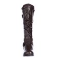 thumbnail image 2 of Womens Rialto Crystal Knee High Slouch Boots, Brown, 2 of 6