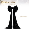 thumbnail image 3 of Large Velvet Christmas Bows (70.87 in) — Giant Bows for Christmas Tree Topper,Wreaths,Mantle,Front Door,Porch & Wedding Decoration,Black, 3 of 6