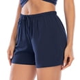 thumbnail image 2 of Lenpel Women's Lounge Shorts Comfy Elastic High Waisted Drawstring Workout Shorts Lightweight Athletic Casual Shorts, 2 of 6