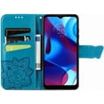 thumbnail image 3 of Compatible with Motorola Moto Edge Plus 2022 Wallet Case for Women, Leather Flip Folio with Kickstand Magnetic and Card Holder Protective Case for Moto Edge Plus 2022 Butterfly Blue SD, 3 of 14
