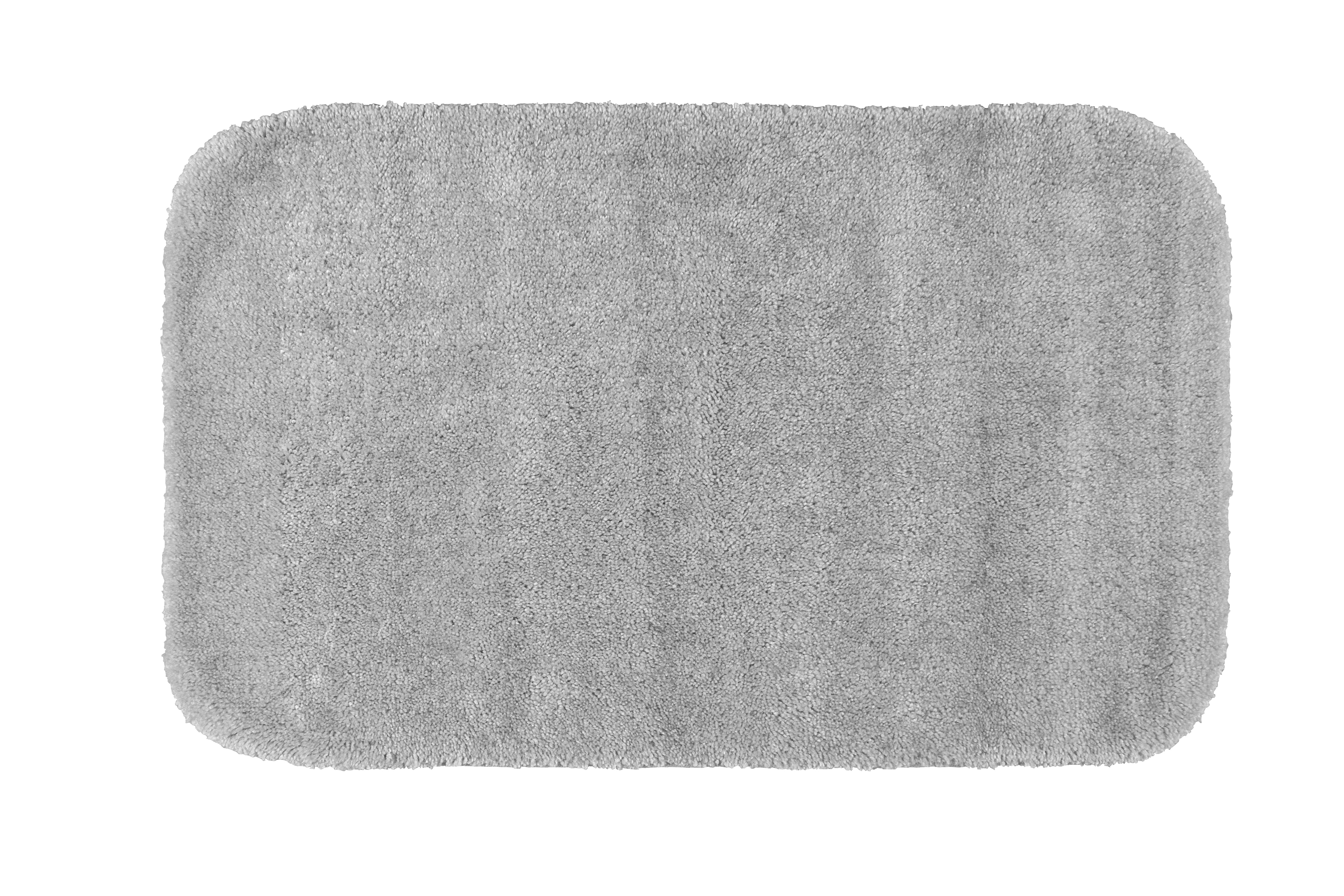 Traditional Soft and Plush Nylon Washable Bath Rug Platinum Gray, 24