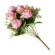 thumbnail image 5 of Simulación de flor de rosa artificial de 9 cabezas, decoración floral, ceremonia de boda, ramo de flores falsas, rosa púrpura Scienceny HA8171-01B, 5 of 6
