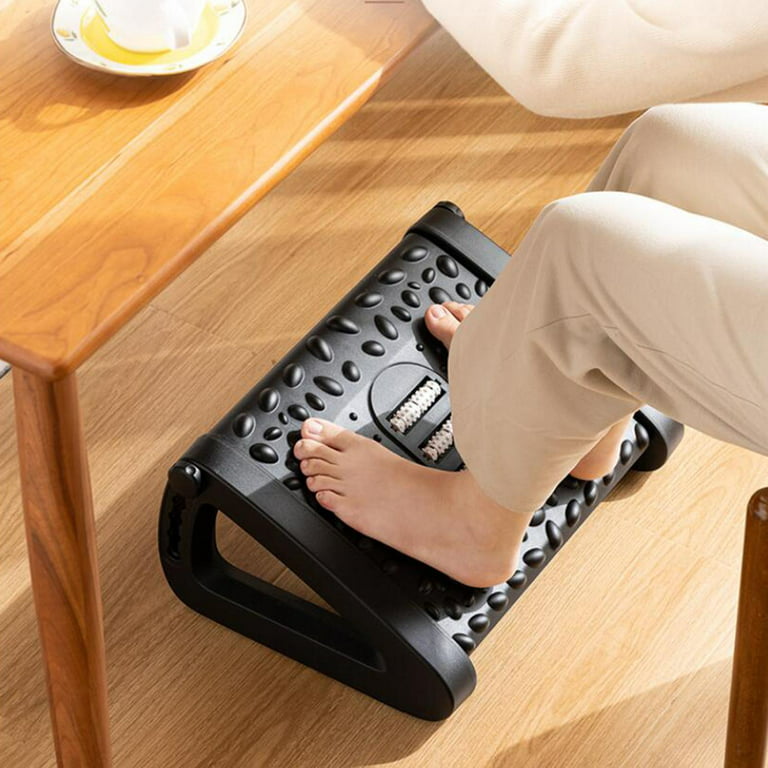 6 Height Foot Rest-- Non-Skid Roller Back Relief Slanted Pouf