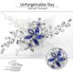 thumbnail image 4 of Wedding Hair Comb Blue Rhinestone Bridal Hair Accessories for Bride and Bridesmaids Wedding Hair Piece Silver, 4 of 4