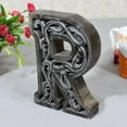 thumbnail image 2 of Handmade Eco-Friendly Wall Décor "R" Alphabet Letter Block, 2 of 5