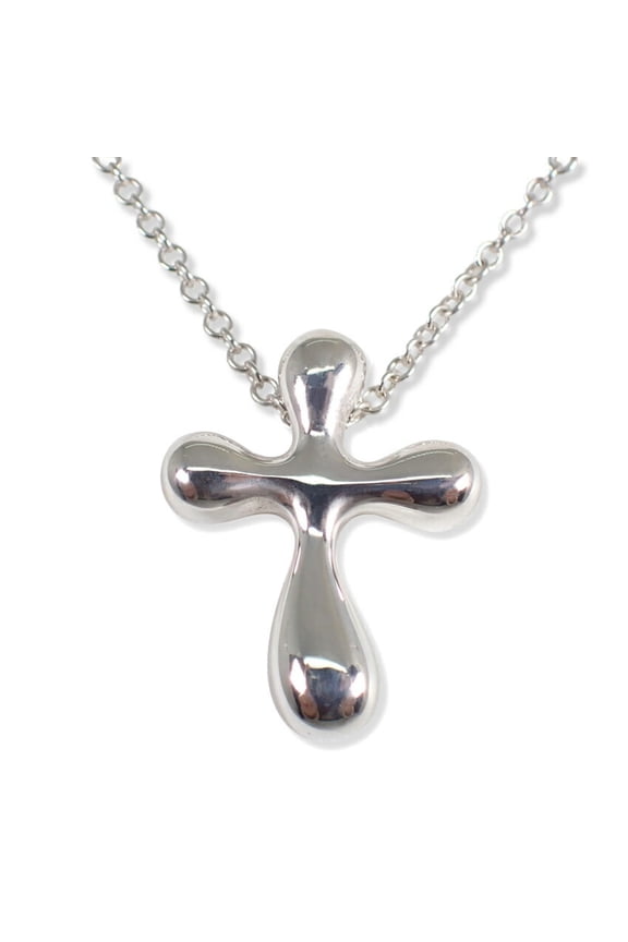 Pre-Owned TIFFANY & Co. 925 Small Cross Pendant Necklace