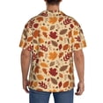 thumbnail image 3 of Fotbe Autumn Leaves 2 Camisa Estampada de Manga Corta para Hombre, Casual de Verano, Estilo Playero, Sin Arrugas-4X-Large, 3 of 5