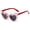 Red Frame - Grey Lens, variant on Heart Shaped Sunglasses Sunglasses Eye Bling Sun Glasses UV400 Protection
